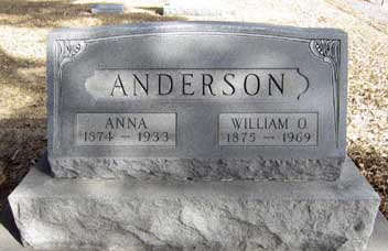 Anderson tombstone at North Platte